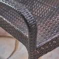 thumbnail image 4 of Noble House Linwood 3 Piece Outdoor Wood and Wicker Bistro Set in Teak, 4 of 12