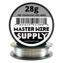Master Wire Supply - Stainless Steel 316L - 100ft - 28 Gauge Wire - Made in the USA