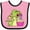 Pink and Black, variant on Inktastic Dragon Cupcake 1st Birthday Boys or Girls Baby Bib