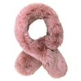 thumbnail image 3 of Women's Long Rectangular Soft Faux Fur Neck Warmer Collar Scarf, Mauve, 3 of 4