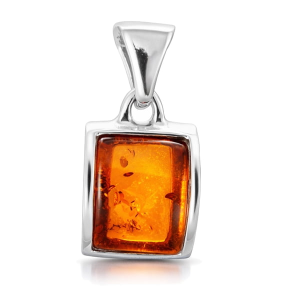 Sterling Silver and Baltic Amber Pendant "Lottie"