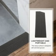 thumbnail image 1 of OUNONA 4Pcs Lightweight Rubber Ramp Mat Black for Home Entry and Sweeping Robot Use, 1 of 8