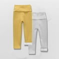 thumbnail image 2 of MKOSPLRT Baby Toddler Girls Winter Fleece Lined Leggings 2-9Y Warm Full Length Pants Basic Cotton Thick Tights 2 Pack, 2 of 4