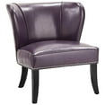 thumbnail image 3 of Universal Lighting and Decor Hilton Wingback Faux Leather Accent Chair, Plum, 3 of 5