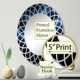 thumbnail image 3 of Designart "Lightning delicate Lightning I" Landscapes Round Wall Mirror - Traditional Oval Printed Decorative Oversized Mirror - Multiple Color Options, 3 of 4