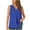 178#Blue, variant on Women's casual V-neck sleeveless solid color loose t-shirt fashion summer fall op Loose Fashion Shirt Solid Color Top T-shirt V-neck