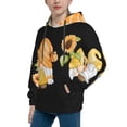 thumbnail image 2 of Lsque Sunflower Gnomes 5 Patten Youth Hoodie Sweatshirt Pullover with Kangaroo Pocket Boys and Girls Hoodie Warm Hoodie for Kids-Large, 2 of 6