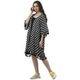thumbnail image 4 of Moomaya Moss Georgette Printed Shrug Beach Cloth 3/4 Sleeve Cardigans For Women, 4 of 6