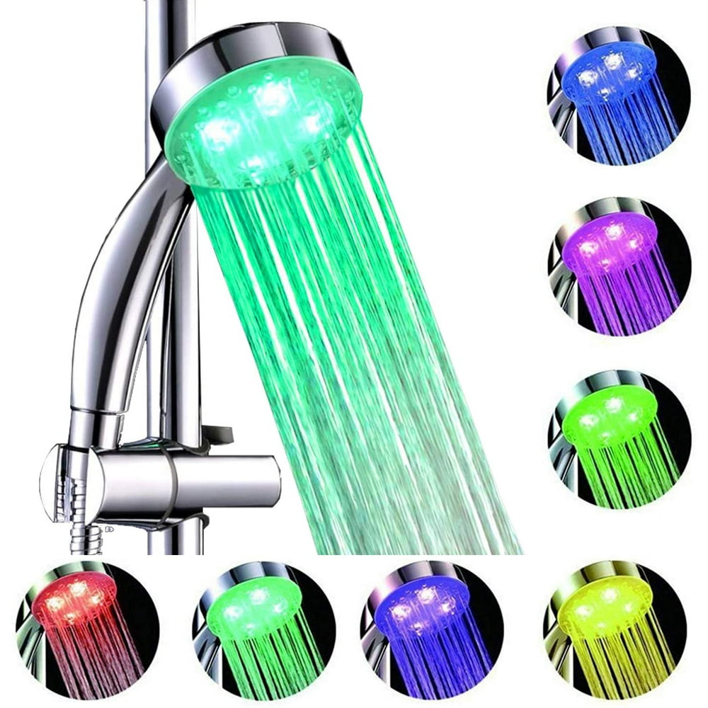 Shower Head LED Bathroom Shower Heads 7 Color LED Handheld Disco