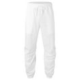 thumbnail image 2 of LEEy-World Mens Pants Men's Joggers Casual Pants Elastic Waist Nylon Pants for Men with Zipper Pockets White,3XL, 2 of 5