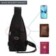 thumbnail image 4 of Mochila Bandolera Seoky Rop de Nailon Resistente al Agua con Puerto USB Color Negro Tamaño Pequeño, 4 of 6