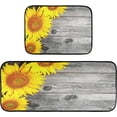 thumbnail image 7 of SKYSONIC Beautiful Sunflowers Kitchen Mats and Rugs Old Wooden Table Floor Runner Area Rug Washable Carpet Perfect for Living Room Bedroom Entryway,19.7"x27.6"+19.7"x47.2", 7 of 7