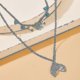 thumbnail image 4 of Shiny Fish Tail Pendant Necklace for Women Colorfu Bead Flowers Multilayer Gold Chain Choker Jewelry 14293---Product code 31371, 4 of 5