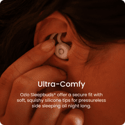 Ozlo Sleepbuds - Award-Winning Side Sleeper Approved Sleep Earbuds - Exceptionally Tiny, Ultra-Comfort - Advanced Noise-Masking, Snore Blocking - All-Night Battery