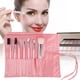 thumbnail image 5 of Juego de brochas de maquillaje portátil, 7 Uds., herramienta de belleza para principiantes con bolsa para brochas de PU (rosa), 5 of 8