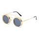 thumbnail image 1 of Retro Steampunk de sol Marco Redondo Gótico UV400 para Unisex gris dorado Zulema gafas de sol steampunk, 1 of 7