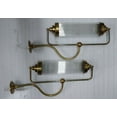 thumbnail image 2 of Pair Antique Old Vintage Art Deco Brass & Glass Rod Ship Light Wall Sconces Lamp, 2 of 4