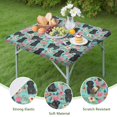 thumbnail image 4 of Bichon Dog Blue Florals Square Fitted Tablecloth with Elastic Edge,Square Table Cover,Washable Elastic Table Cover for Home Kitchen Party Decor 34"x34", 4 of 6