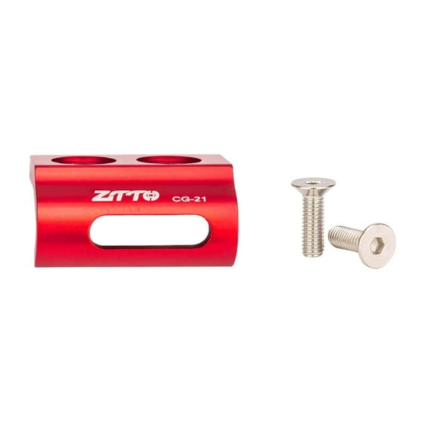 Patilla de Cambio Delantera para Bicicleta, Aleación de Aluminio CNC, Pieza Adaptadora de Cambio Delantero, Engranaje de Cuadro para Bicicletas de Car CG21 Rojo