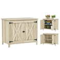 thumbnail image 2 of Outsunny Wood Outdoor Storage Cabinet, Compact Garden Shed Potting Shed with Shelf and Double Doors, Natural Wood, 2 of 8
