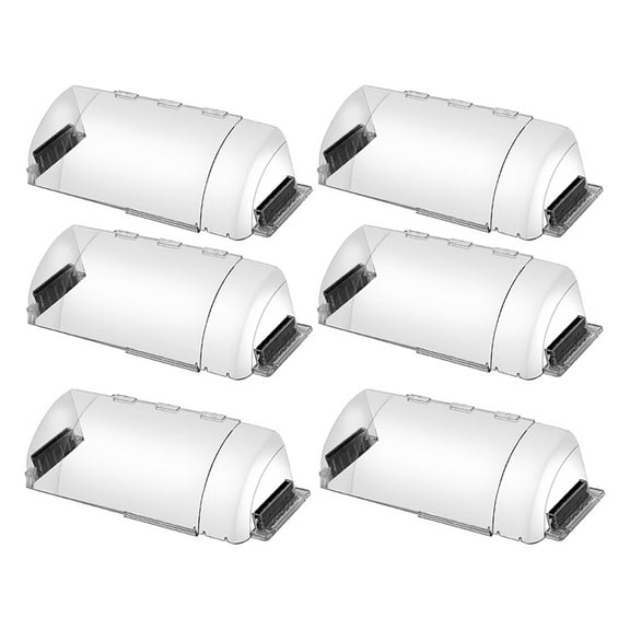 6 Pack Adjustable Air Vent Deflector, 9-15Inch Transparent Deflector for Ceiling Registers, Floor, Sidewall,6 * Air Vent Deflector,Transparent