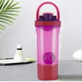 thumbnail image 4 of TopLLC Shaker Bottle for Protein Mixes, 24oz Plastic Shaker Cup with Storage Compartment and Whisk Ball, BPA-Free Leakproof Sports Water Bottle Portable Fitness Protein Shaker for Workout Gym, 4 of 8