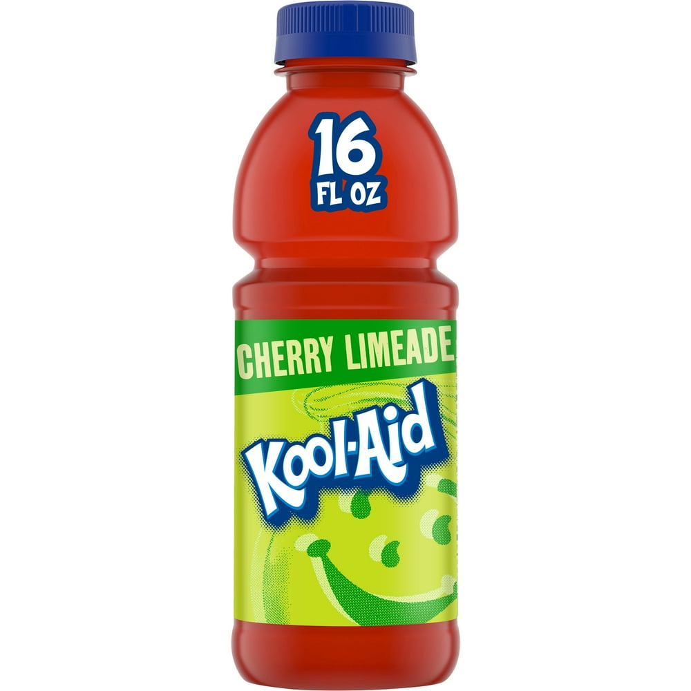 KoolAid Cherry Limeade Naturally Flavored Soft Drink, 16 fl oz Bottle