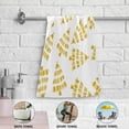 thumbnail image 5 of Golden Christmas Tree Hand Towels, Cute Tree Pattern Kitchen Towel Ultra Soft and Absorbent,Decorative Fingertip Face Towel for Bathroom Hotel, 2 PCS, 28.3"x 14.4", 5 of 6