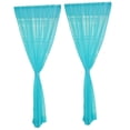 thumbnail image 4 of Juego  de ventana transparente de 2 piezas lavable Azul - 200x200cm Zulema  Cortina de cocina transparente, 4 of 8