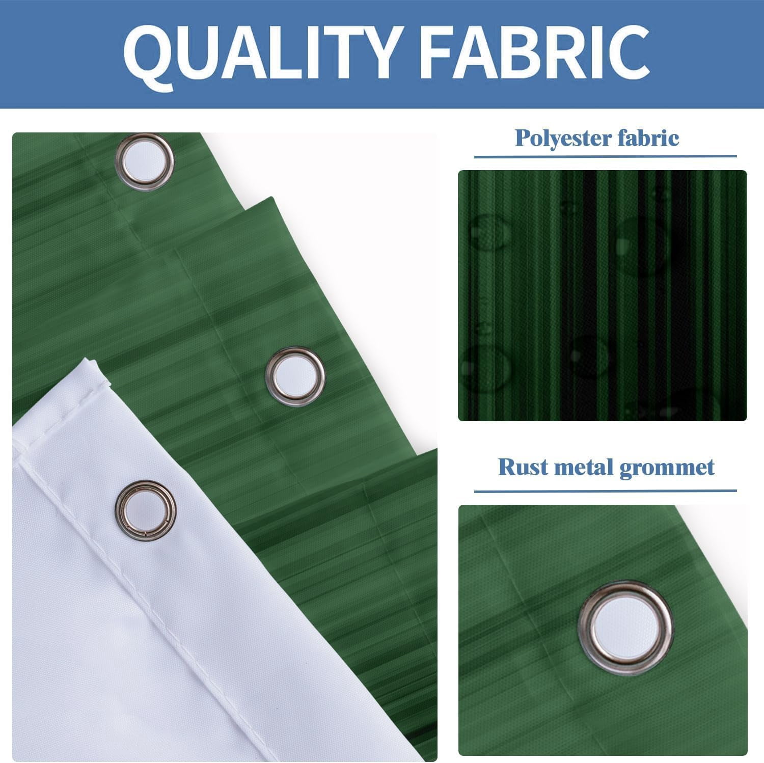 Green Black Shower Curtain Gradient Stall Small Half Narrow Single Walk in Dorm Standing Stand up rv Camper Mini Travel Trailers Home Bathroom Decor Bathtub Set with 7 Hooks, 36x72, Gradient
