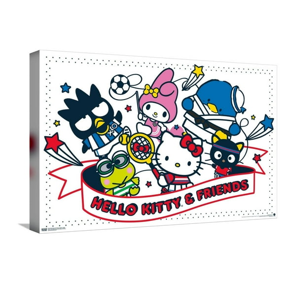 Hello Kitty and Friends: 21 Sports - Group Canvas Wall Poster, 14.725" x 22.375"