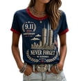 thumbnail image 2 of 911 25th Anniversary Tshirt Women Never Forget 911 Memorial Patriotic Shirts, 2 of 4