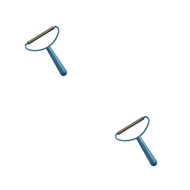 Matsuzay Removedor de pelusas de metal PP Reemplazo portátil Ergonómico Antideslizante Anti-óxido Manual Cepillo de rodillo de pelo para Azul 2piezas