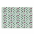 thumbnail image 1 of Rose Cutting Board, Modern Pattern Pink Rose Blossoms with Spiral Designs and Green Leaves, Decorative Tempered Glass Cutting and Serving Board, Small Size, Pink Reseda Green White, by Ambesonne, 1 of 1