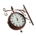 thumbnail image 4 of ITIGOITIE Vintage Double Sided Wall Clock,for Outdoor Decorative(No Battery Included)-Red Copper Color, 4 of 8