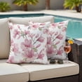thumbnail image 5 of Outdoor Waterproof Pillow Covers Spring Pink Blossom Flower Decorative Throw Pillow Protectors,Pillowcase Cushion Cases for Patio Sofa Garden Couch,16x16in,Pack of 2, 5 of 14