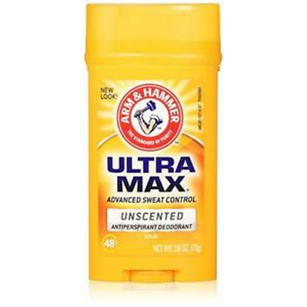 Arm & Hammer Ultra Max Solid Antiperspirant Deodorant, Unscented, 2.6