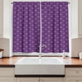 thumbnail image 2 of Ambesonne Star Kitchen Curtains, Purple Color Palette Shapes, 55"x45", Purple and Mauve, 2 of 3