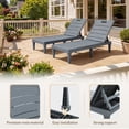 thumbnail image 4 of Homall Outdoor Chaise Lounge Chairs Set of 2, 5-Position Adjustable Waterproof Patio Outdoor Chaise Lounge, Gray, 4 of 8