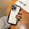 thumbnail image 3 of Para iPhone 16 15 Pro Max 14 Plus 13 Mini Funda colorida de silicona suave con marco de parachoques a prueba de golpes Funda protectora sin borde trasero, 3 of 5