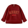 thumbnail image 4 of Fiaer Merry Christmas Women's Sweater Lined Warm Knitted Pullover Oversized Thermal Long Sleeve Loose Fit Crew Neck Warm Xmas Tops Red L, 4 of 5