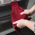 thumbnail image 4 of RITZ Solid and Multi Check Kitchen Tie Towel, Set of Two, Paprika, 4 of 5