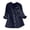 a-384Blue76, variant on FINALGANG Womens Stand Collar Long Sleeve Loose Fit Blouse With Cat Embroidery Button Down Shirt For Casual Daily Wear Blue L