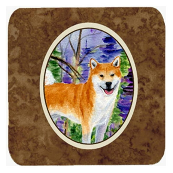 Shiba Inu Foam Coasters, Set Of 4
