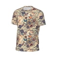 thumbnail image 6 of Wukai Floral With Birds Print Men's Short-Sleeved Mesh T-Shirt,Quick-Dry Short Sleeve Workout T-Shirt-6X-Large, 6 of 8