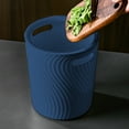thumbnail image 2 of Kitchen Trash Can, Step-On Garbage Can with Lid, Tall Kitchen & Bathroom Trash Can, Small Office Waste Bin, Blue - Xuniizn, 2 of 8