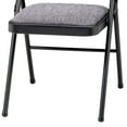 thumbnail image 5 of Fabric double padded folding chair - Gray and black, 5 of 7