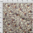 thumbnail image 3 of oneOone Polyester Spandex Beige Fabric Tropical Leaf With Abstract Texture Dress Material Fabric Print Fabric By The Yard 56 Inch Wide, 3 of 4