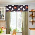 thumbnail image 3 of Yayeee Kitchen Valance Rod Pocket 54" x 18" Living Room Window Curtain, White Halloween Ghosts, 3 of 6