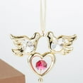 thumbnail image 5 of Matashi 24K Gold Plated Crystal Studded Love Doves Hanging Ornament Home Decorative Showpiece Gift for Christmas Birthday Mother's Day Anniversary New Year Living Room Bedroom Decor, 5 of 5
